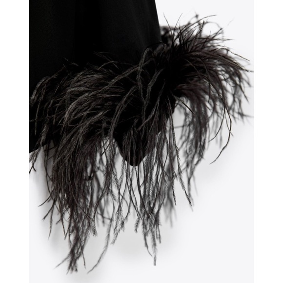 Zara feathered flowy blouse - Picture 7 of 8